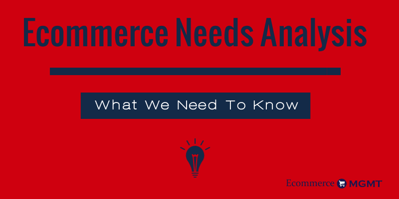 Ecommerce Needs Analysis