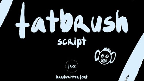 Home page of FatBrush showing the font