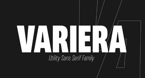 Home page of Variera showing the font