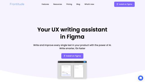 UX Writing Assistant home page