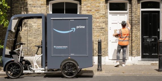 Photo of an Amazon e-bike mini truck