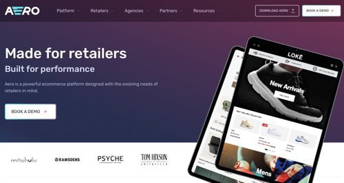 Home page of Aero Commerce