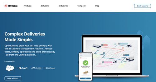 Home page of Bringg