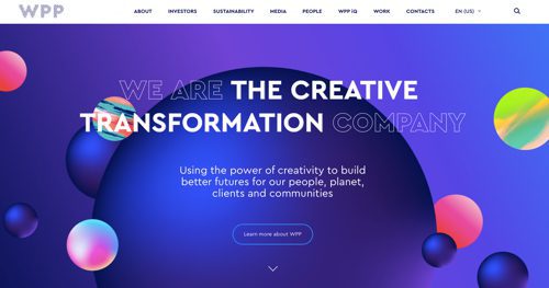 Home page of WPP