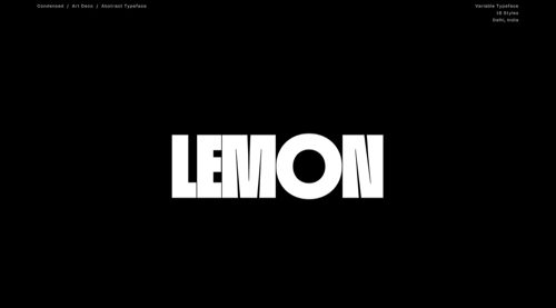 Home page of Lemon font
