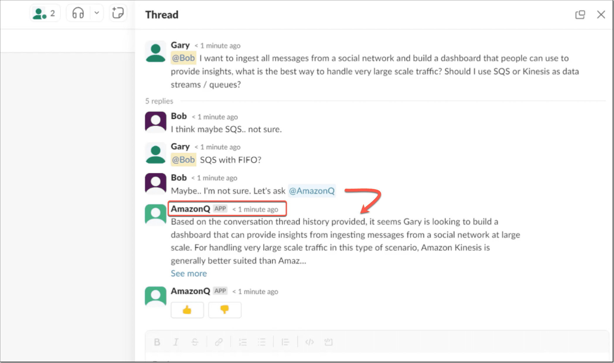 amazon q ai chatbot slack