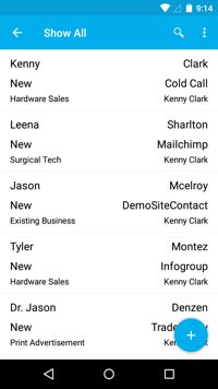 Mobile home page of Apptivo