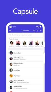 Mobile home page of Capsule