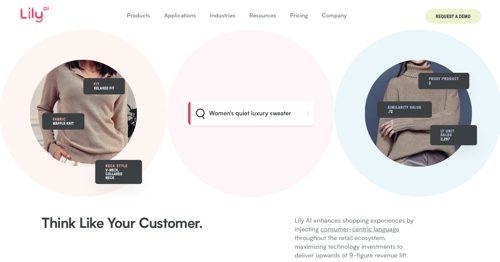 Home page of Lily AI