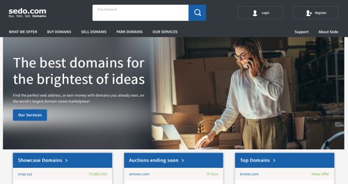Home page of Sedo