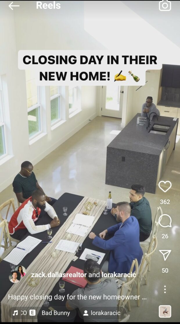 Closing day in new home Instagram Reel 