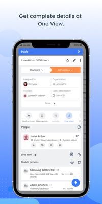 Mobile home page of Vtiger