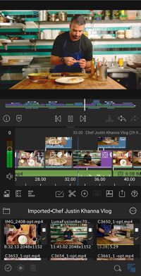 LumaFusion example video on a smartphone