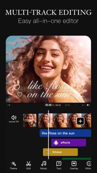 VivaVideo example video on a smartphone