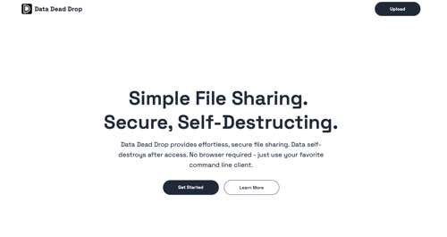 Data Dead Drop home page