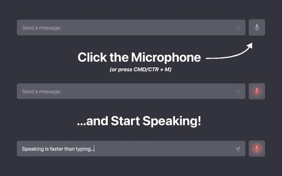Screenshot from the Chrome Store of ChatGPT Microphone