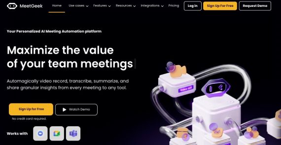 Home page of MeetGeek