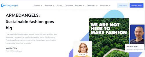 Shopware home page