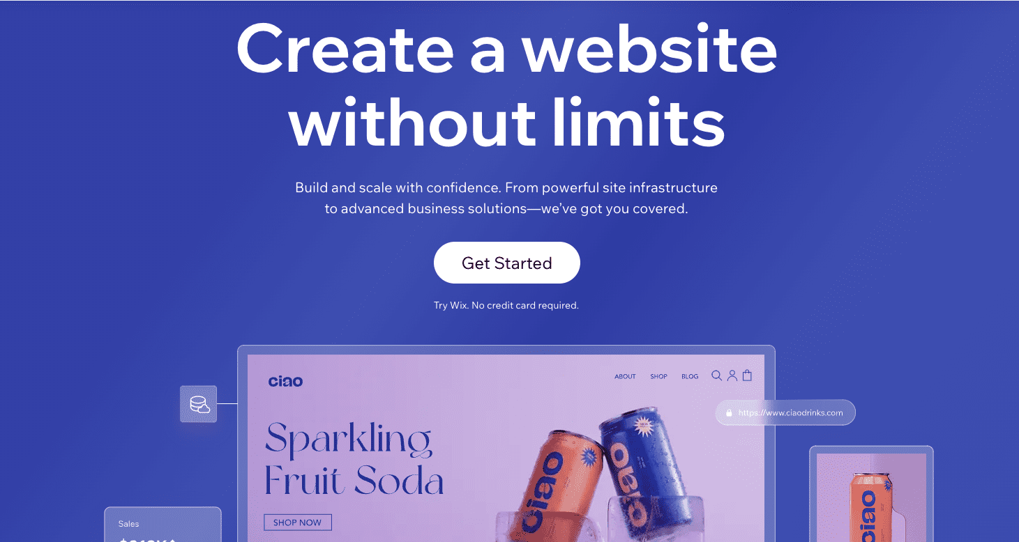 Wix webpage