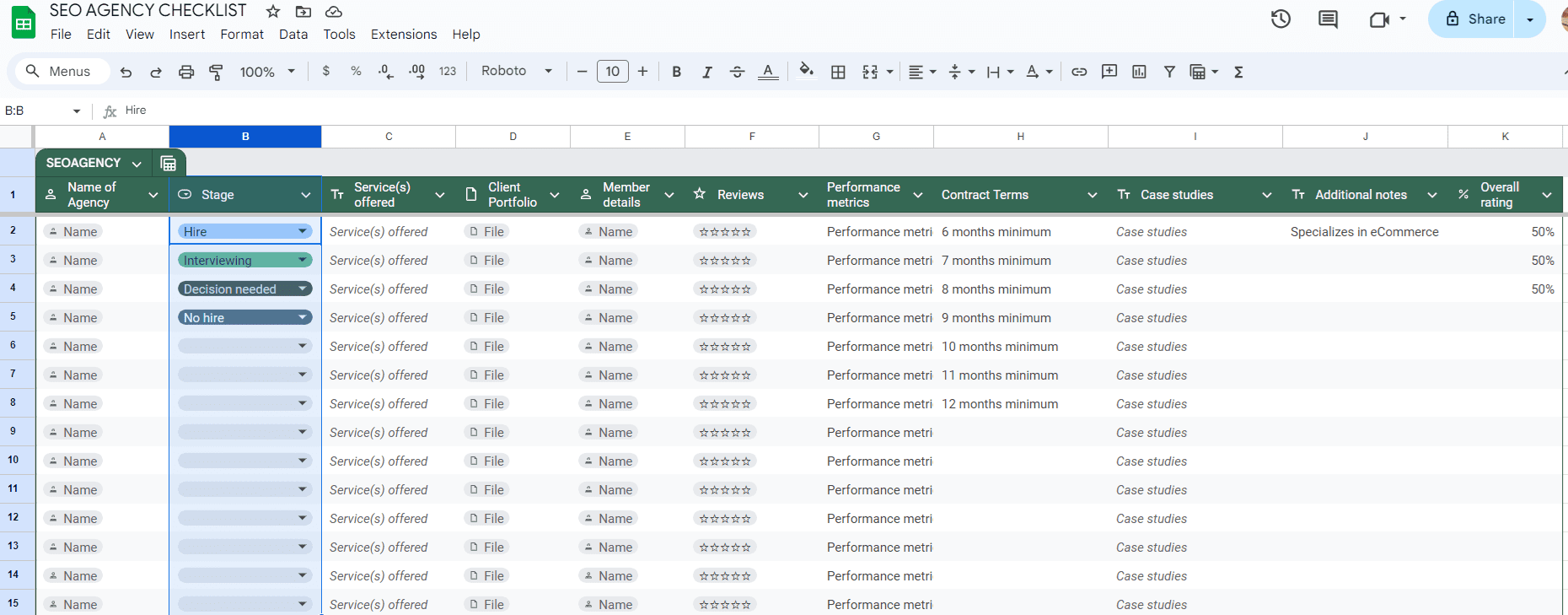 seo agency checklist outsource