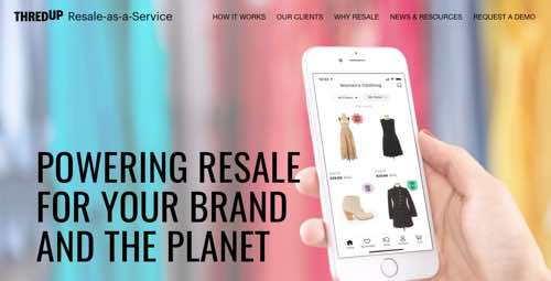 Home page of ThredUp