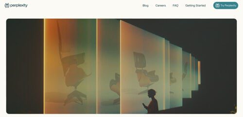 Home page of Perplexity