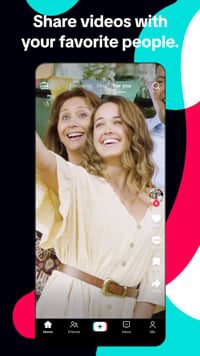 Home page of TikTok on a mobile screen
