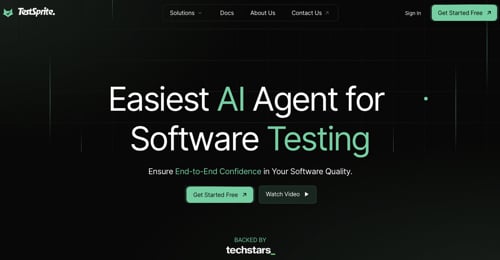 Home page of TestSprite