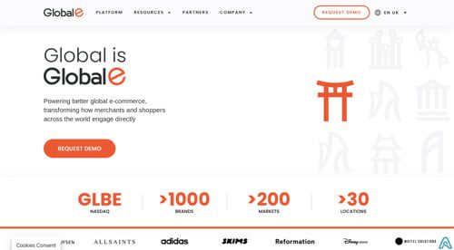 Home page of Global-e