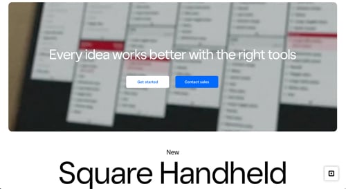 Home page of Square