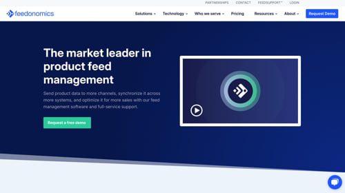 Home page of Feedonomics