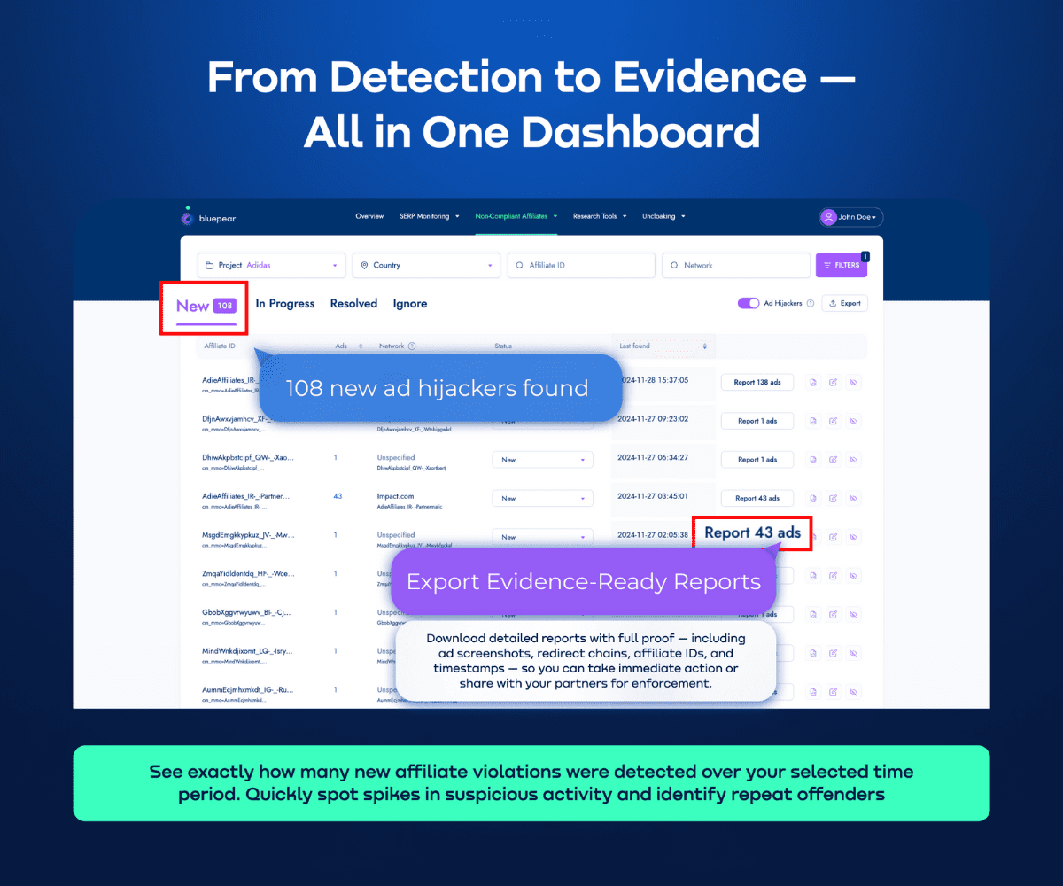 From Detection to Evidence: Dashboard