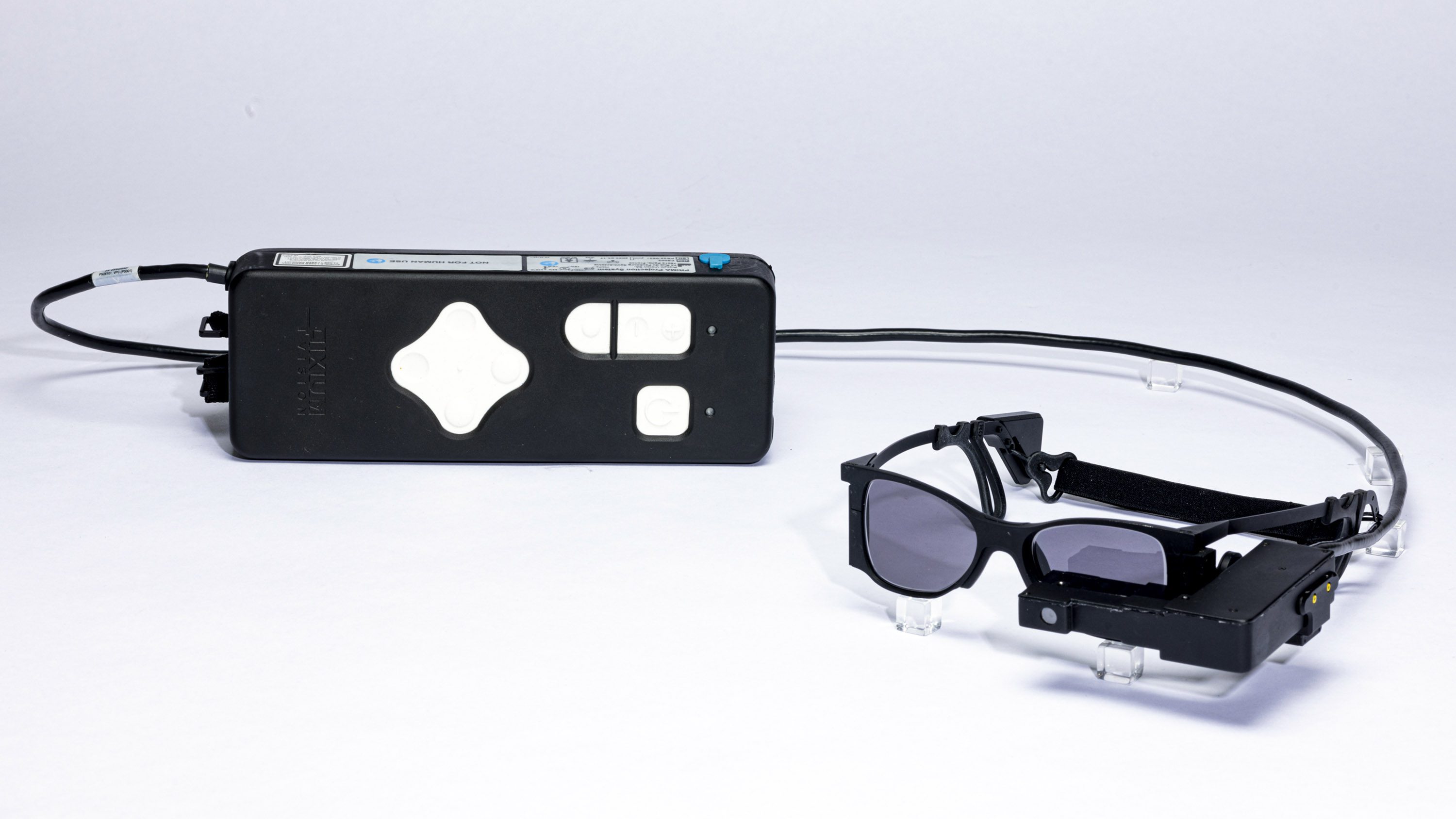 Photo of the PRIMA Glasses and Pocket Processor.