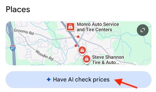 Screenshot of the search result and the question