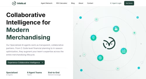 Home page of Intelo.ai