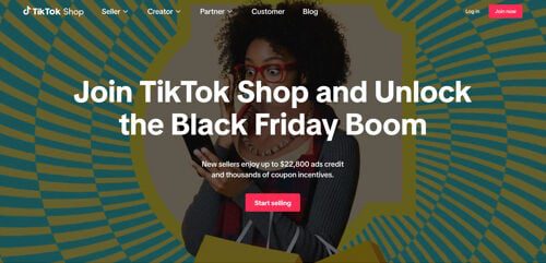 Web page of TikTok Shop