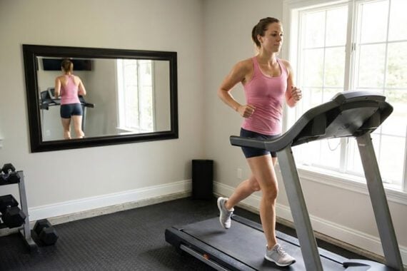 Photo of a female on a treadmill