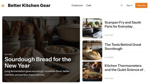 Home page for Better Kitchen Gear
