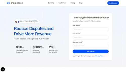 Home page of Chargebase