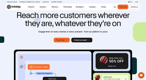 Home page of Infobip