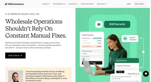 Home page of WizCommerce