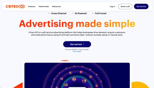 Web page for Criteo Go
