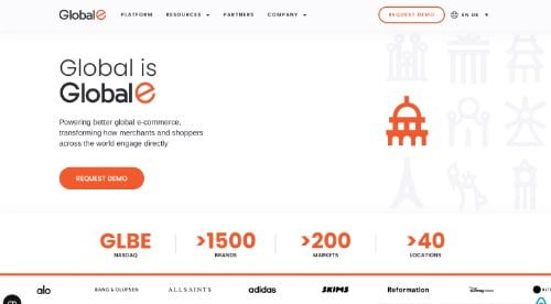 Home page of Global-e