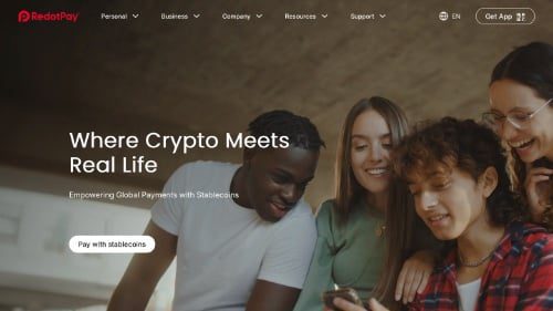 Home page of RedotPay